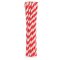Piros Red Stripes rugalmas papír szívószál 12 db-os