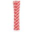 Piros Red Stripes rugalmas papír szívószál 12 db-os