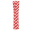 Piros Red Stripes rugalmas papír szívószál 12 db-os