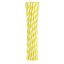 Sárga Yellow Stripes rugalmas papír szívószál 12 db-os