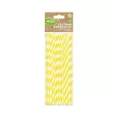 Sárga Yellow Stripes rugalmas papír szívószál 12 db-os Sárga Yellow Stripes rugalmas papír szívószál 12 db-os