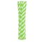 Zöld Green Stripes rugalmas papír szívószál 12 db-os
