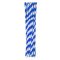 Kék Blue Stripes rugalmas papír szívószál 12 db-os