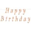 Metallic Rose Gold Happy Birthday felirat 200 cm