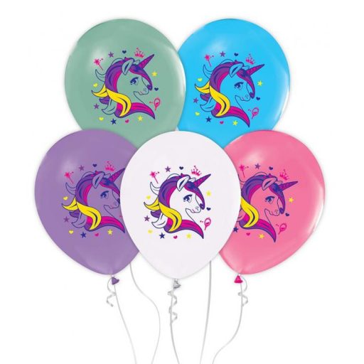 Unikornis Spell léggömb, lufi 5 db-os 12 inch (30cm)