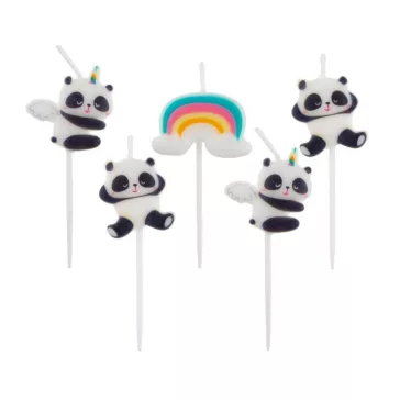 Panda Cute tortagyertya, gyertya szett 5 db-os