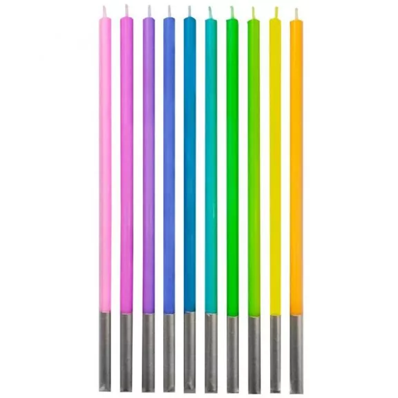 Színes Pastel tortagyertya, gyertya szett 10 db-os Színes Pastel tortagyertya, gyertya szett 10 db-os