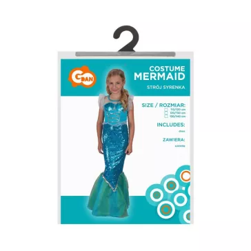 Sellő Blue jelmez 110/120 cm