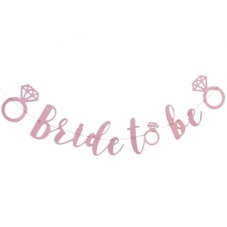 Bride To Be Pink papír felirat 3 m