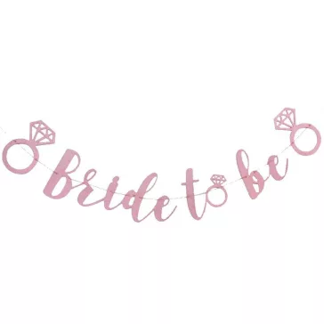 Bride To Be Pink papír felirat 3 m