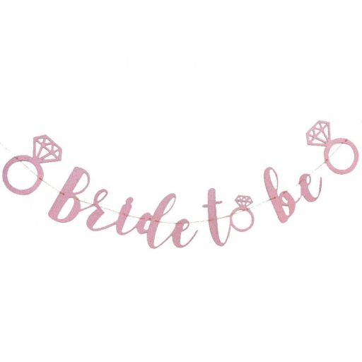 Bride To Be Pink papír felirat 3 m