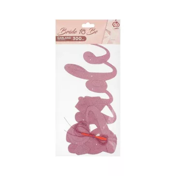 Bride To Be Pink papír felirat 3 m