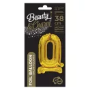 Arany B&C Gold mini 0-ás szám fólia lufi talppal 38 cm