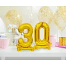 Arany B&C Gold mini 0-ás szám fólia lufi talppal 38 cm