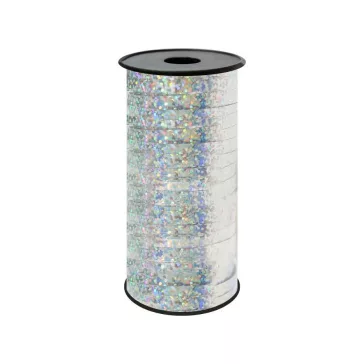 Ezüst Holographic kötöző szalag 92 m