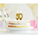 Arany 50-es Gold tortagyertya, számgyertya