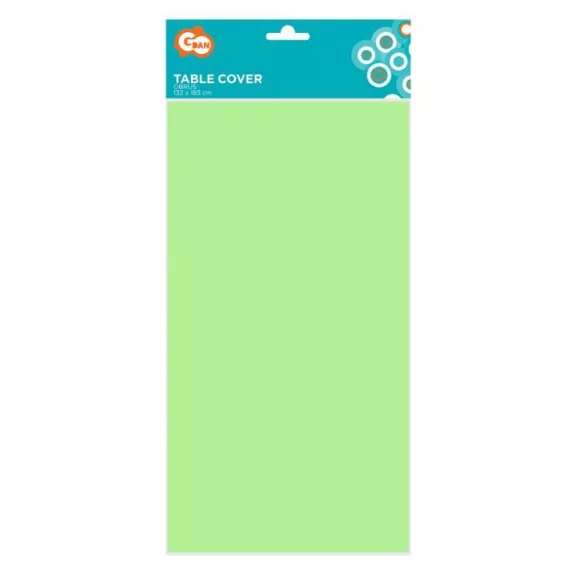 Zöld Light Green papír asztalterítő 132x183 cm