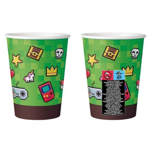 Játék Game On papír pohár 6 db-os 200 ml
