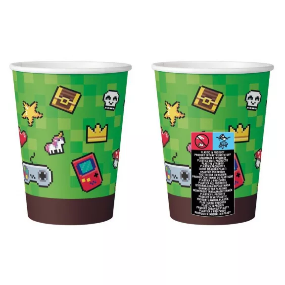 Játék Game On Green papír pohár 6 db-os 200 ml