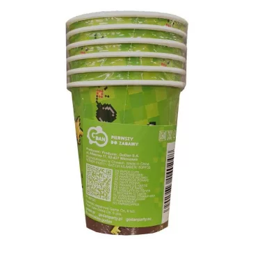 Játék Game On Green papír pohár 6 db-os 200 ml