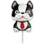 Kutyás Bulldog Black fólia lufi 36 cm (WP)