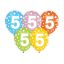 Happy Birthday 5 Dots léggömb, lufi 5 db-os 12 inch (30cm)