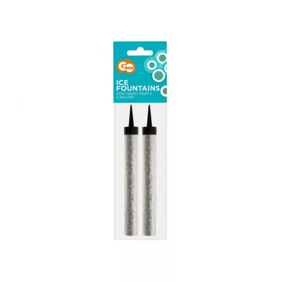 Ezüst Silver torta tűzijáték 12 cm 2 db-os
