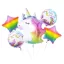 Unikornis Rainbow fólia lufi 5 db-os szett