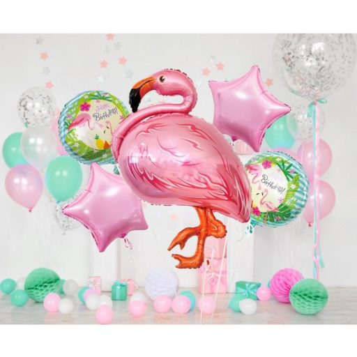 Flamingó Pink fólia lufi 5 db-os szett