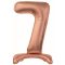 Rose Gold 7-es szám fólia lufi talppal 74 cm