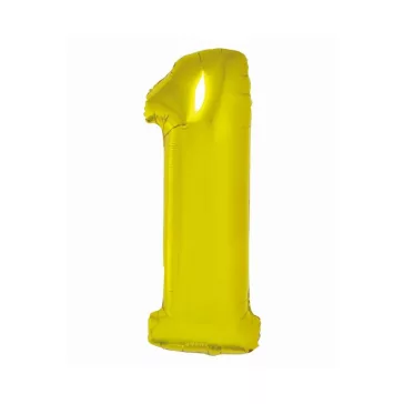 Arany 1-es Gold szám fólia lufi 76 cm