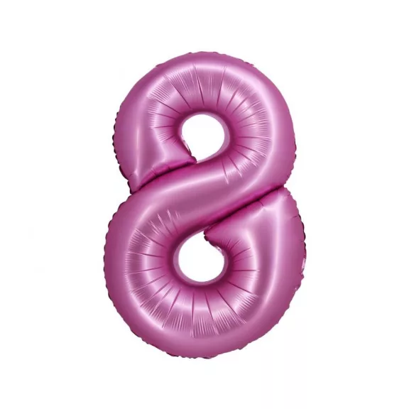 Rózsaszín Satin Pink 8-as szám fólia lufi 76 cm Rózsaszín Satin Pink 8-as szám fólia lufi 76 cm