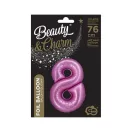 Rózsaszín Satin Pink 8-as szám fólia lufi 76 cm Rózsaszín Satin Pink 8-as szám fólia lufi 76 cm