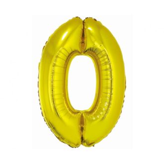 Arany 0-ás Gold szám fólia lufi 76 cm