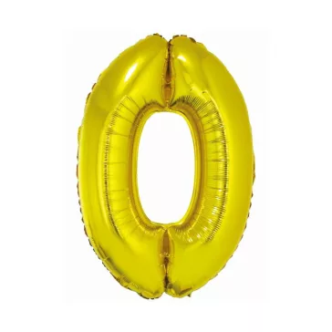 Arany 0-ás Gold szám fólia lufi 76 cm