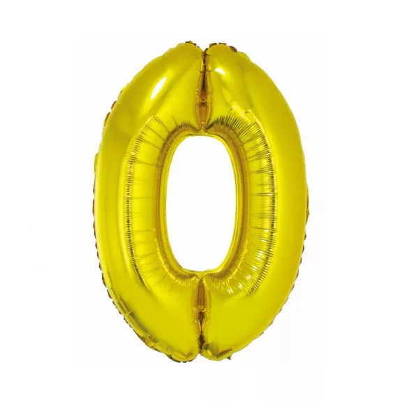 Arany 0-ás Gold szám fólia lufi 76 cm Arany 0-ás Gold szám fólia lufi 76 cm