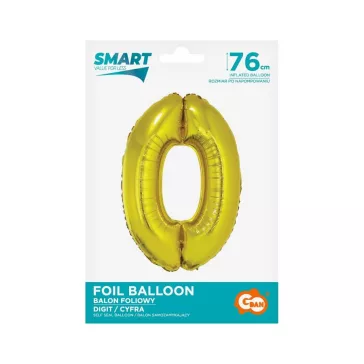 Arany 0-ás Gold szám fólia lufi 76 cm