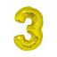 Arany 3-as Gold szám fólia lufi 76 cm