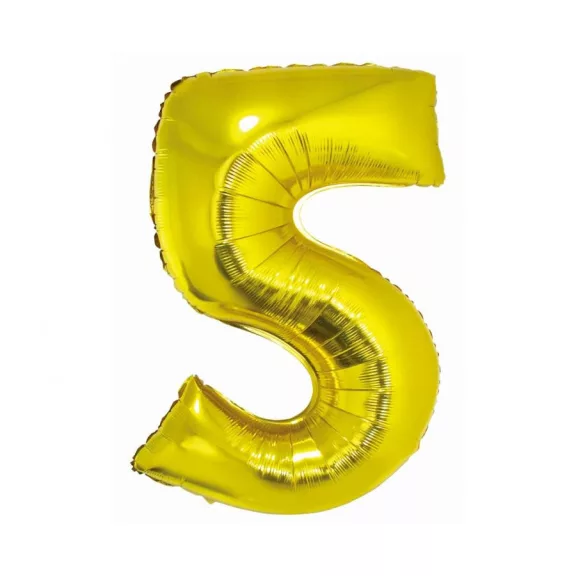 Arany 5-ös Gold szám fólia lufi 76 cm Arany 5-ös Gold szám fólia lufi 76 cm