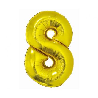 Arany 8-as Gold szám fólia lufi 76 cm