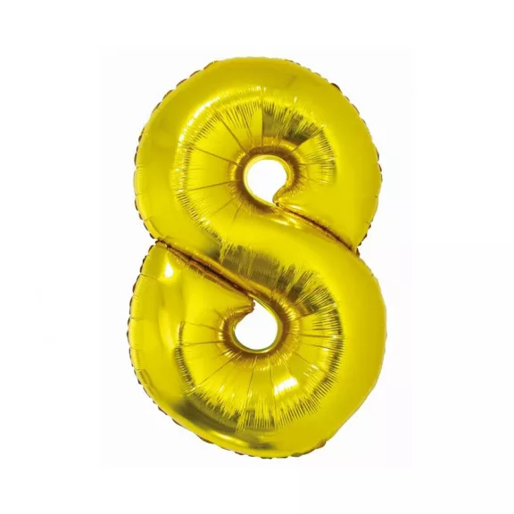 Arany 8-as Gold szám fólia lufi 76 cm Arany 8-as Gold szám fólia lufi 76 cm