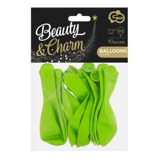 Zöld Pastel Pistachio léggömb, lufi 10 db-os 12 inch (30 cm)