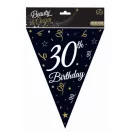 Happy Birthday 30 B&C zászlófüzér 270 cm