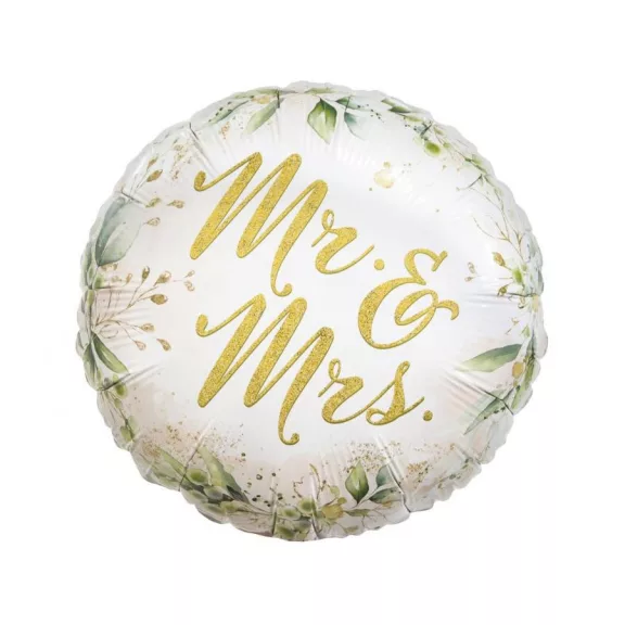 Esküvő Mr & Mrs fólia lufi 36 cm Esküvő Mr & Mrs fólia lufi 36 cm
