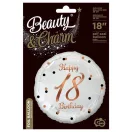 Happy Birthday 18 B&C White fólia lufi 36 cm Happy Birthday 18 B&C White fólia lufi 36 cm