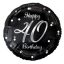 Happy Birthday 40 B&C Silver fólia lufi 36 cm
