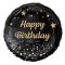 Happy Birthday Black fólia lufi 36 cm