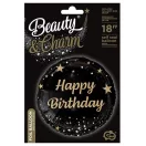 Happy Birthday Black fólia lufi 36 cm Happy Birthday Black fólia lufi 36 cm