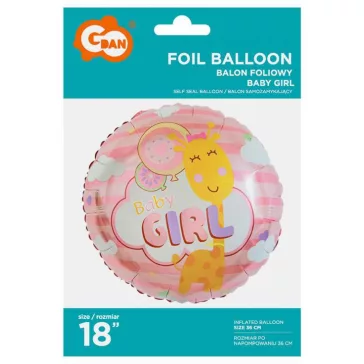 Baby Girl Pink fólia lufi 36 cm