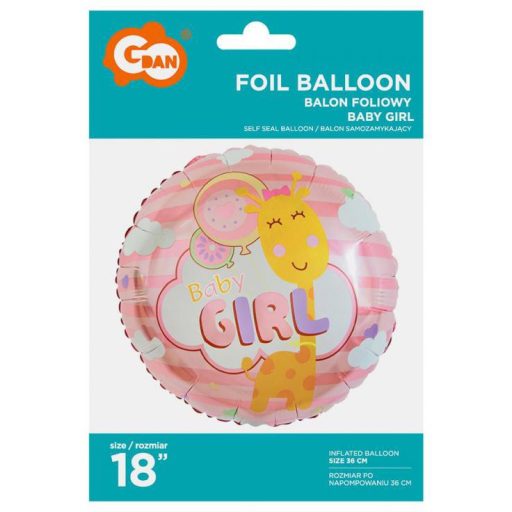 Baby Girl Pink fólia lufi 36 cm